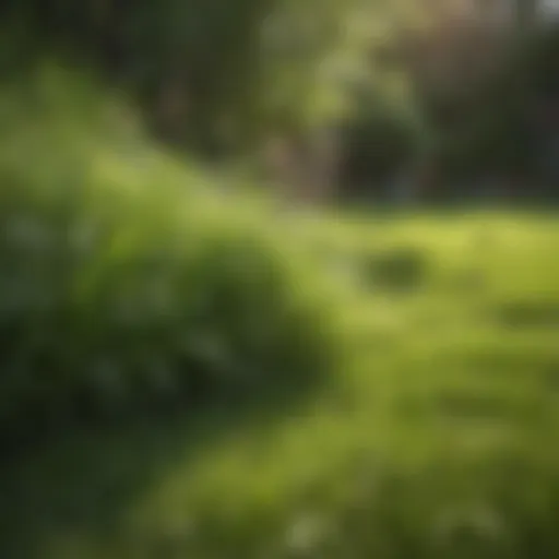 A vibrant lawn showcasing healthy grass amidst stubborn weeds