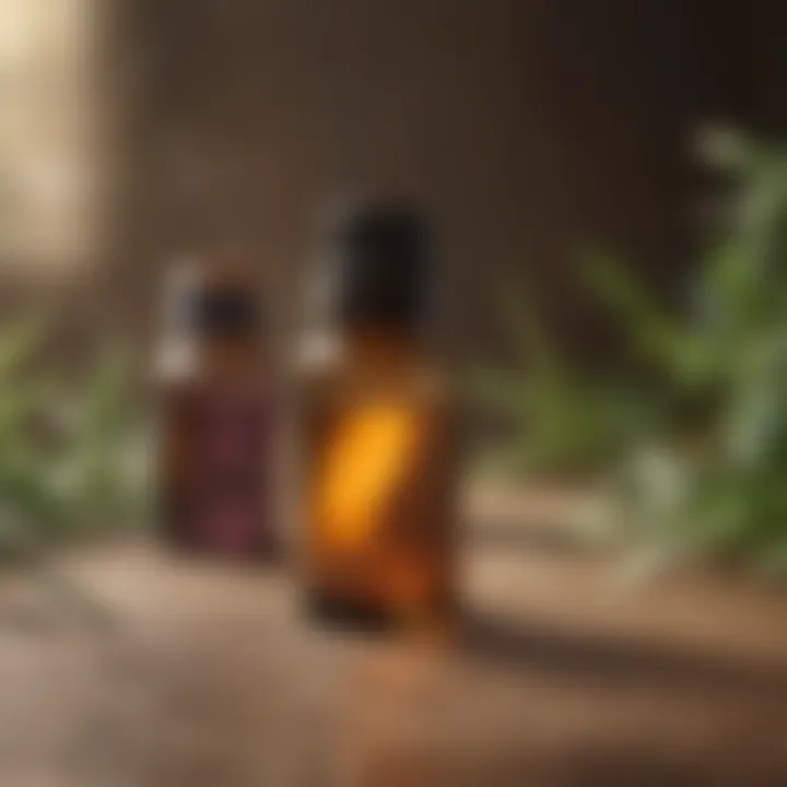 Essential oils in small bottles