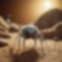 Microscopic view of dust mites