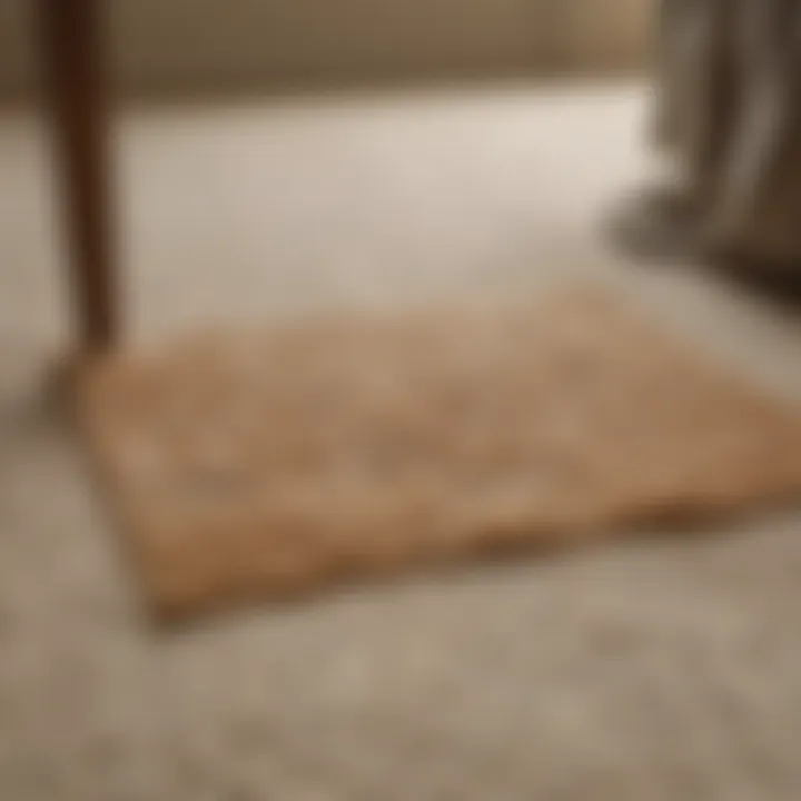 Selection of natural stain removers next to a wool rug