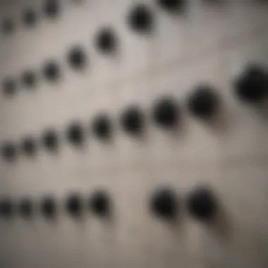 Close-up of black spots on shower tiles