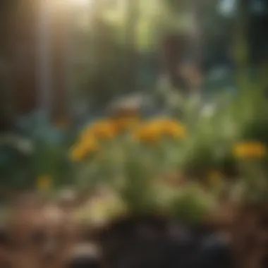 Natural Bee Repellent Herbs Bee repellent herbs growing in a garden