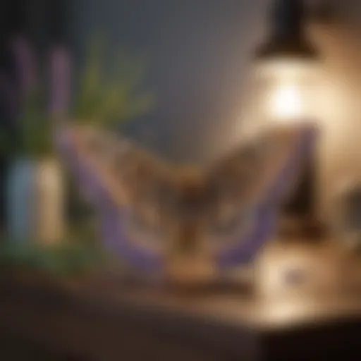 A collection of natural moth deterrents including lavender, cedar, and essential oils.