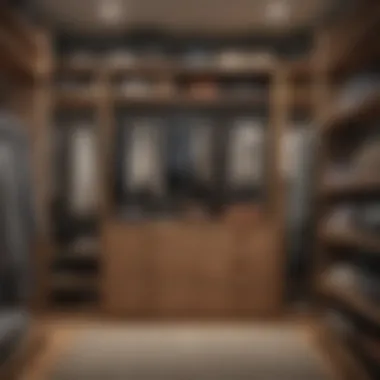 An organized closet with protective garment bags and cedar blocks.