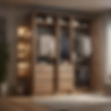A beautifully styled closet featuring various storage solutions to deter moths.