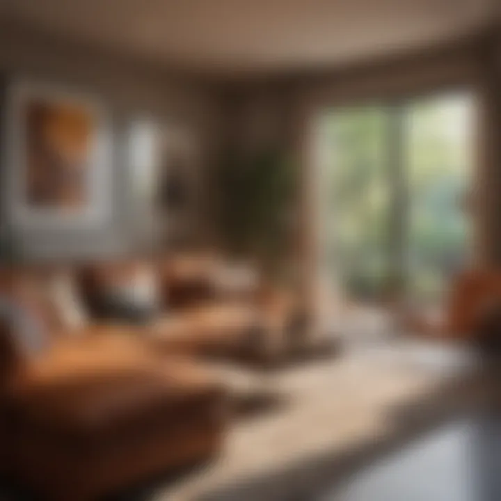 Cozy living room with warm color tones
