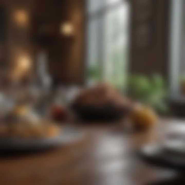 Layered textures on a dining table showcasing various materials