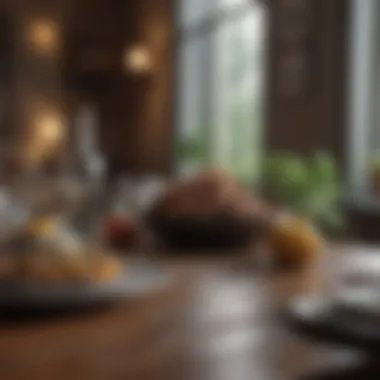Layered Textures on Dining Table Layered textures on a dining table showcasing various materials