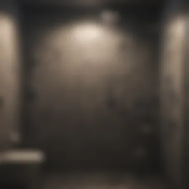 Before and after cleaning mold in shower