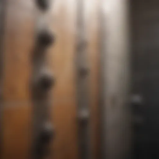 Close-up of mold on shower tiles