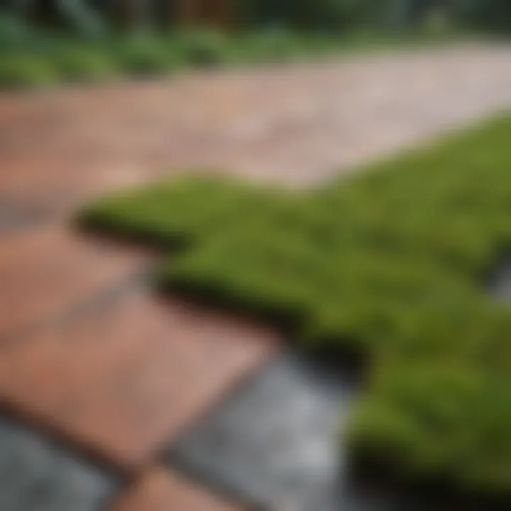 Natural solutions for moss removal applied to pavers