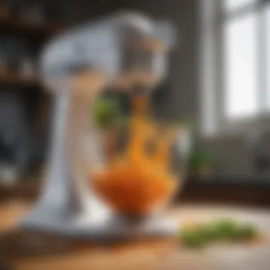 Specialized spiralizer attachment for Kitchen Aid mixers