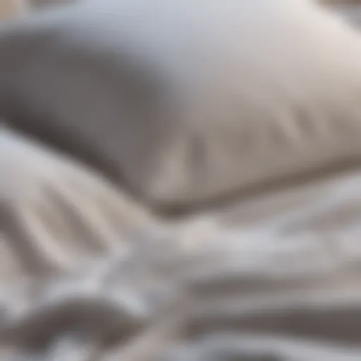 Close-up of high-quality cotton bed sheets