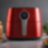 A sleek design of a modern air fryer emphasizing its innovative features