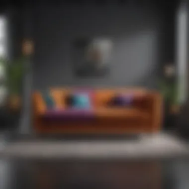 Elegant multi-color sofa set complementing contemporary decor