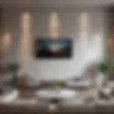 Elegant faux wall panel in a modern living room