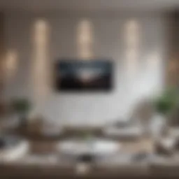 Elegant faux wall panel in a modern living room