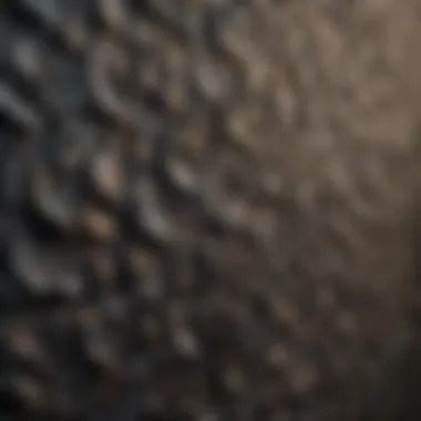 Close-up of textured faux wall panel design
