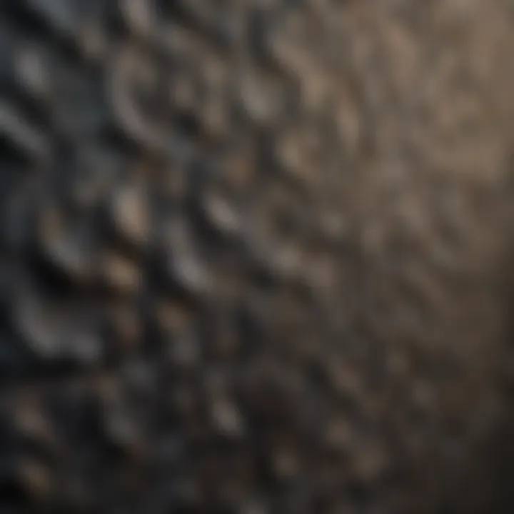 Close-up of textured faux wall panel design