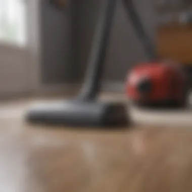 A close-up of vacuum cleaner specifications and features