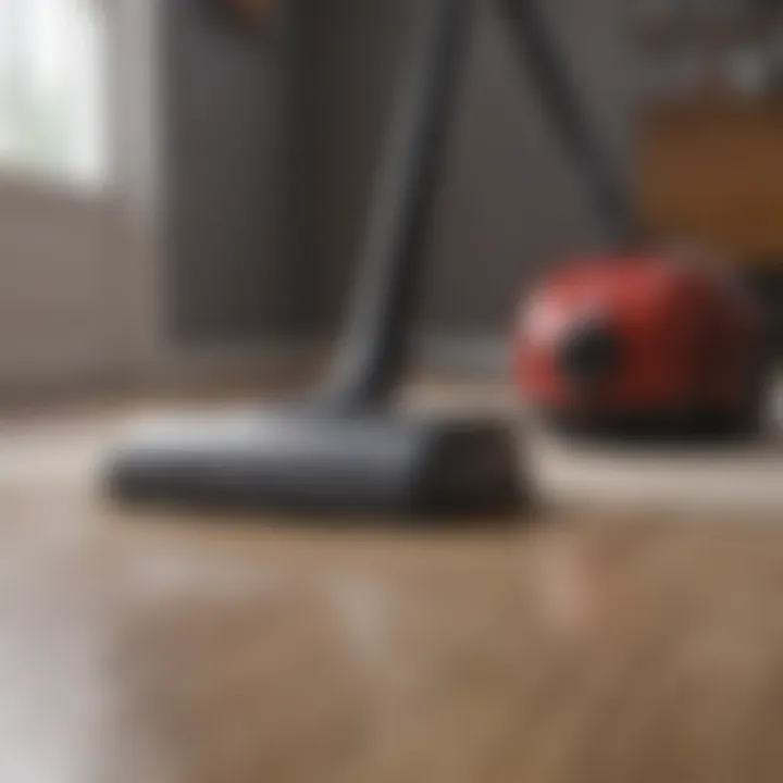 A close-up of vacuum cleaner specifications and features