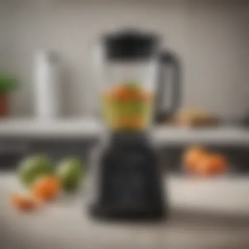 A sleek and modern battery powered blender on a kitchen countertop