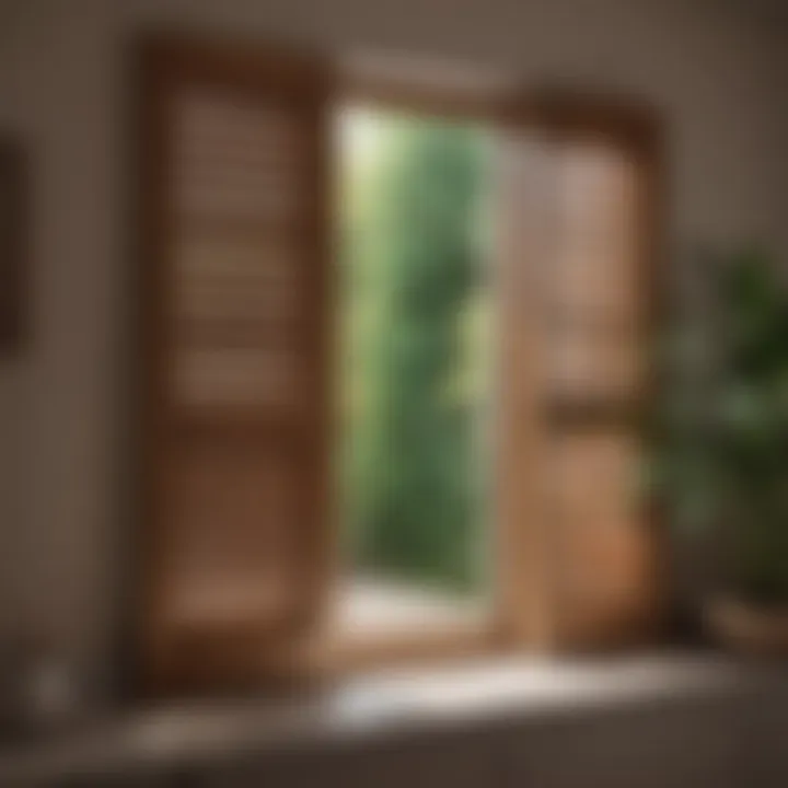 Artistic wooden shutters enhancing traditional interiors