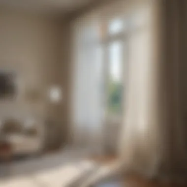 Sheer Elegance: The Allure of Light Filtering Curtains Elegant sheer curtains cascading in a sunlit room
