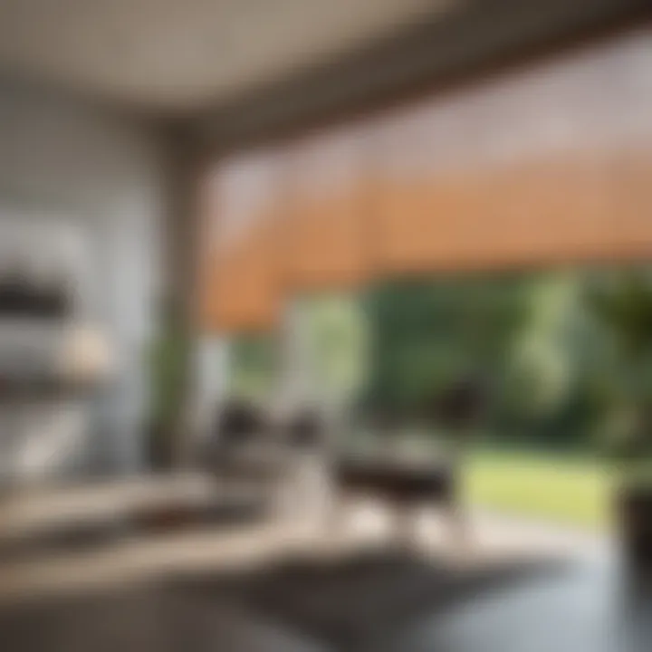 Stylish roller blinds complementing modern decor