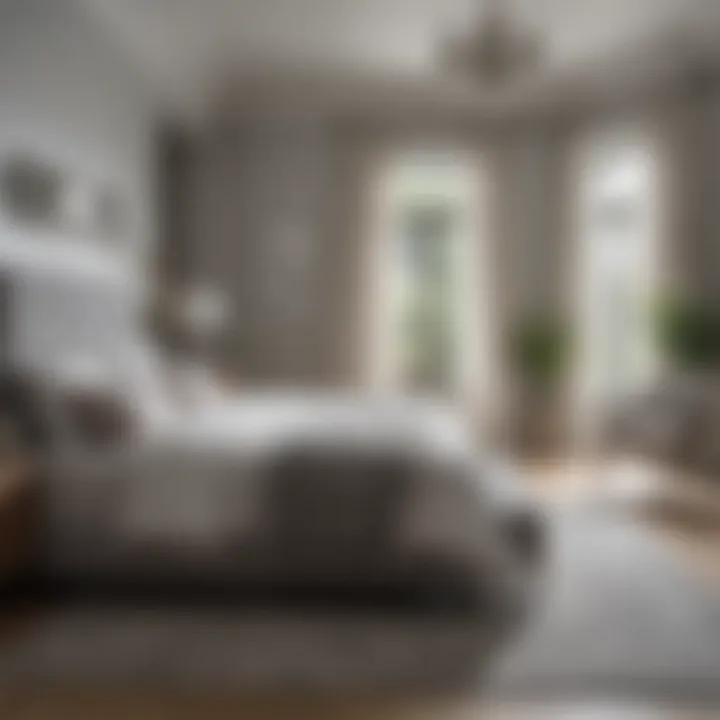 Tranquil space featuring neutral gray tones