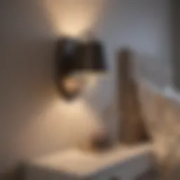 Elegant bedside sconce illuminating a cozy reading nook