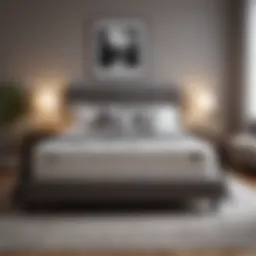 Luxurious bed with a mattress protector