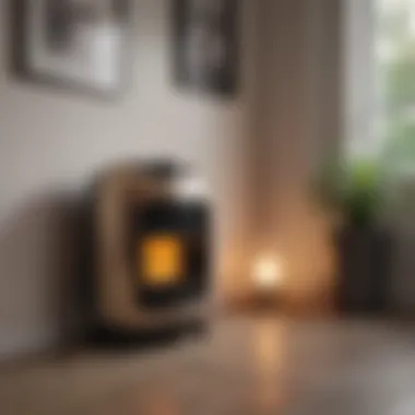 Modern small heater blending with home decor