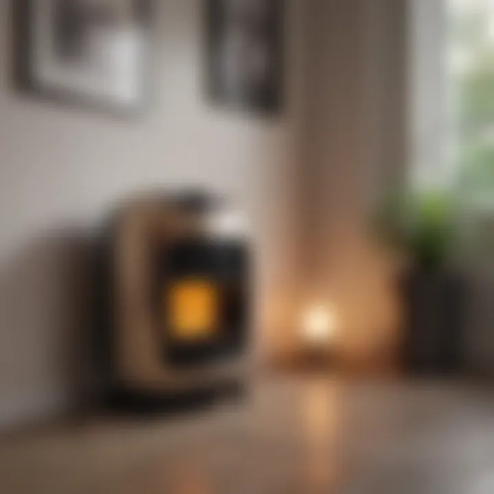 Modern small heater blending with home decor