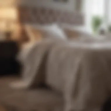 Chic Bed Spread in an Elegant Bedroom Setting Elegant bedroom showcasing a chic bed spread