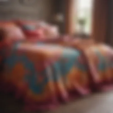 Vibrant Color Palettes for Chic Bed Spreads Vibrant color palette displayed through bed spreads