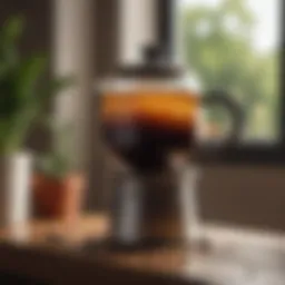 Elegant coffee drip pot design showcasing craftsmanship