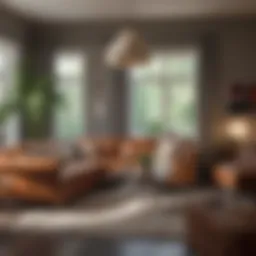 Stylish budget-friendly couch in a cozy living room setting