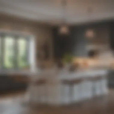 A beautifully arranged kitchen island with pendant lighting enhancing the ambiance.