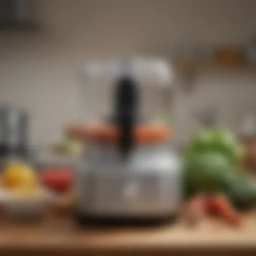 An elegant Cuisinart food processor showcasing its sleek design and advanced features.