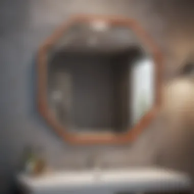 Chic geometric shaped mirror in vibrant color