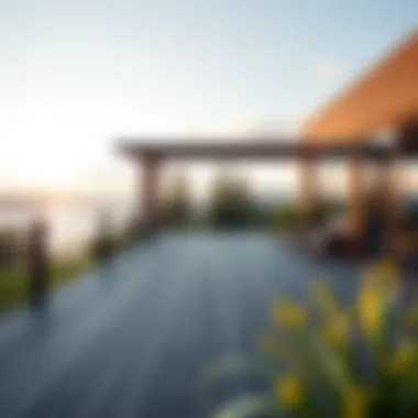 Composite Deck with Scenic View A sleek deck made of composite materials with a view