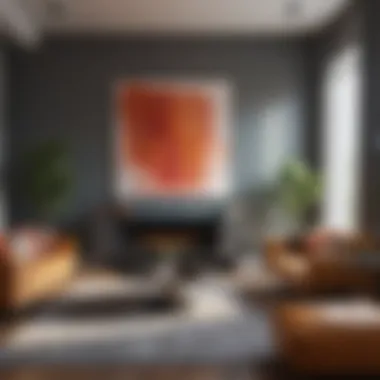 Contemporary living room featuring a minimalist color scheme