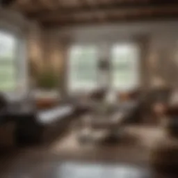 Charming farmhouse living room with modern accents