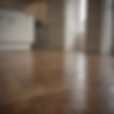 Stylish floor coving contrasting with kitchen flooring