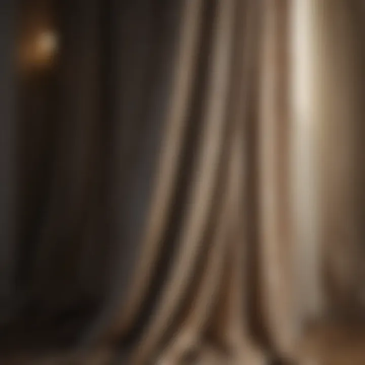 Close-up of luxurious fabric textures for drapes