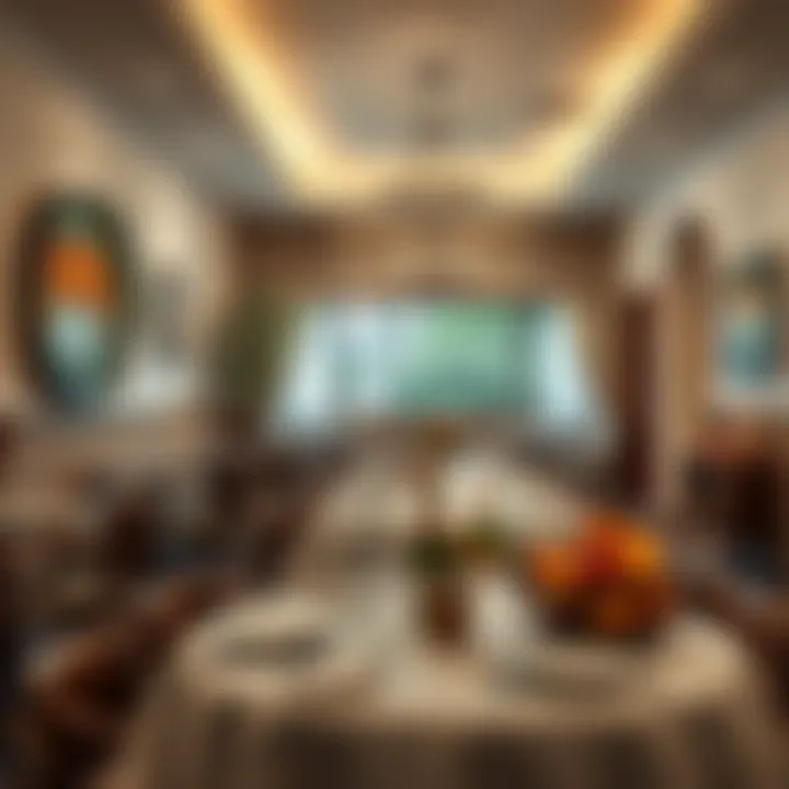 Charming dining area reflecting local culture and artistic decor
