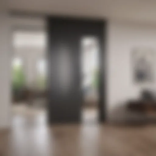 Elegant sliding door creating a seamless division between spaces