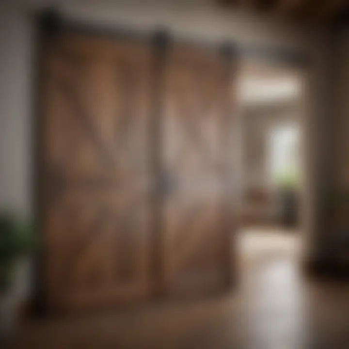 Rustic barn door adding charm and versatility to interiors