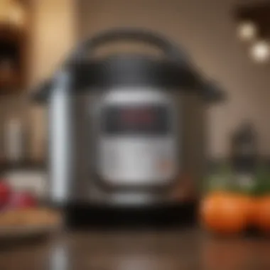 A close-up of an Instant Pot showcasing its canning feature.